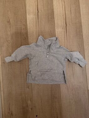 Little Bipsy Light Grey Half-Zip Hoodie